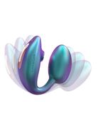 Бирюзовый вибратор для пар Wonderlover