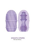 Сиреневый мастурбатор яйцо Smooth Stripes