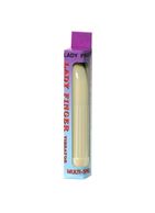 Миниатюрный вибратор Ladyfinger телесного цвета - 13 см.