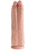 Страпон-система с телесной насадкой 11" Two Cocks One Hole Hollow Strap-On Suspender System (30,5 см)