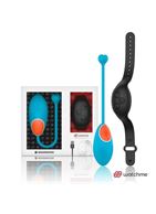 Голубое виброяйцо с черным пультом-часами Wearwatch Egg Wireless Watchme