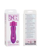 Ярко-розовый вибратор Body  Soul Captivation с вращающимся наконечником