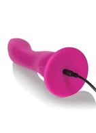 Розовый вибратор-насадка на присоске Rechargeable Love Rider Wireless Curve