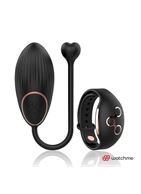 Черно-золотистое виброяйцо с пультом-часами Anne's Desire Vibro Egg Wireless Watchme