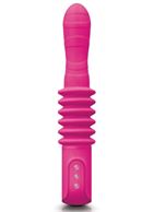 Розовый вибромассажер Deep Stroker с функцией поступательных движений (24,5 см)