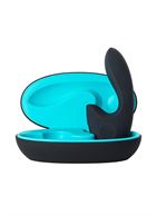 Черный вибратор SenseVibe с клиторальным отростком (16 см)