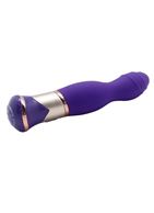 Фиолетовый вибратор ротатор ECSTASY Deluxe Rippled Vibe (20 см)