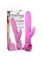 Фиолетовый вибратор Delicious Clit Tickler (22 см)