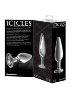 Стеклянный анальный стимулятор Icicles №26 (11,8 см)