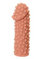 Телесная насадка на фаллос с бугорками Extreme Sleeve 010 L-size (16,4 см)