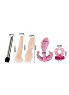 Вибронабор Sex Collection: эрекционное кольцо, вибратор и 3 насадки