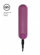 Фиолетовая перезаряжаемая вибропуля 7 Speed Rechargeable Bullet (7,7 см)