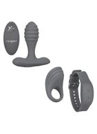 Серый вибронабор Silicone Remote Adventure Set