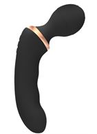 Черный двусторонний вибратор Charm (18 см)
