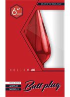 Красный акриловая анальная пробка Bottom Line 6 Acrylic Red Model 2 (15,5 см)