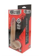 Реалистичный фаллоимитатор REALSTUFF 6.5INCH DONG W. SCROTUM - 16,5 см.