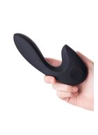Черный вибратор SenseVibe с клиторальным отростком (16 см)