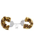 Наручники металлические Furry Love Cuffs с гепардовым мехом