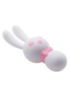 Белый вибростимулятор-зайчик Dorcel - 16 см.
