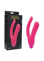 Розовый двойной вибратор INDULGENCE Rechargeable Insatiable Desire (21 см)