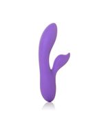 Фиолетовый вибромассажер с лепестком для стимуляции клитора Silhouette S19