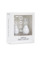 Белый набор для стимуляции груди Nipple Erector Set