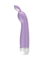Фиолетовый вибратор с ушками Lena - 17,2 см.