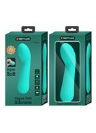 Бирюзовый изогнутый вибратор Faun (15 см)
