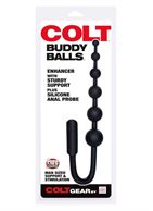 Чёрный анальный стимулятор с кольцом COLT BUDDY BALLS 
