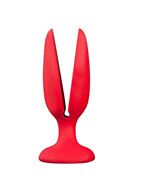 Красная анальная пробка-бутон MENZSTUFF - FLOWER BUTT PLUG 6INCH (15 см)