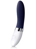 Синий перезаряжаемый вибратор Liv 2 Blue - 17,4 см.