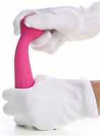 Розовый вибростимулятор Mini Emma с гнущейся головкой-шаром - 16,5 см.