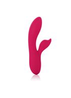 Красный вибромассажер с лепестком для стимуляции клитора Silhouette S19