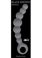 Серая упругая анальная цепочка Flexible Wand - 18 см.