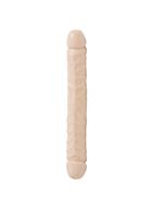 Двухголовый фаллоимитатор телесного цвета Jr. Veined Double Header 12" Bender (29,5 см)