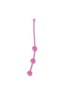 Розовая анальная цепочка JAMMY JELLY ANAL 3 BEADS PINK - 15 см.