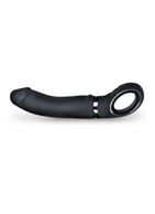 Реалистичный чёрный вибратор Fun Toys GJack - 22 см.