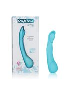 Голубой вибромассажер Impress Scoop - 12 см.