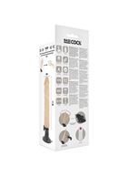 Телесный вибратор на мощной присоске Basecock Realistic Vibrator Remote Control (21 см)