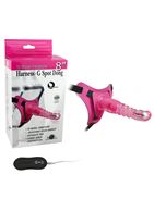 Розовый страпон на трусиках с вибрацией 10Mode Vibrations Harness-G spot Dong (18,7 см)