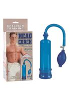 Синяя вакуумная помпа Head Coach Penis Pump