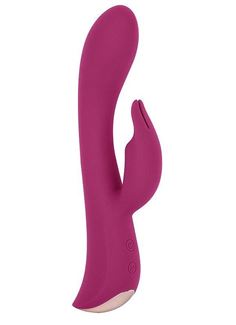 Бордовый вибромассажер-кролик 5" Silicone Bunny Love (19,1 см)