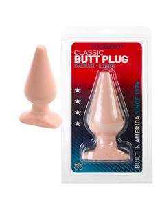 Анальная пробка телесного цвета Butt Plugs Smooth Classic Large (14 см)