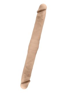 Телесный двусторонний фаллоимитатор SILEXD - Model 1 Double Dong size S (38,5 см)