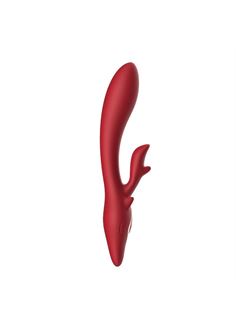 Красный вибратор-кролик (22,5 см)