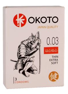 Тонкие презервативы OKOTO Thin Extra Soft (3 шт)