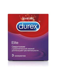 Сверхтонкие презервативы DUREX ELITE (3 шт)