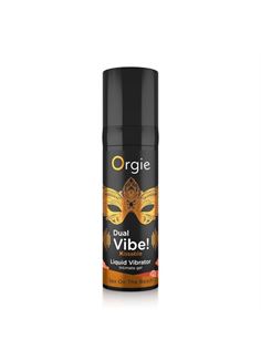 Съедобный гель Dual Vibe Sex On The Beach с эффектом вибрации и вкусом коктейля «секс на пляже» (15 мл)
