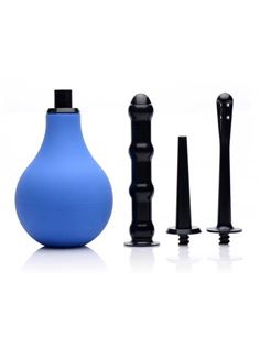 Анальный душ с 3 насадками Premium One-way Valve Anal Douche Set