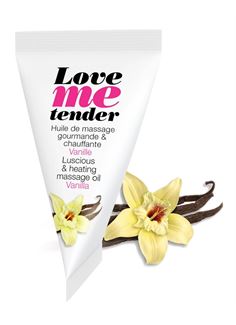 Съедобное согревающее массажное масло Love Me Tender Vanilla с ароматом ванили (10 мл)